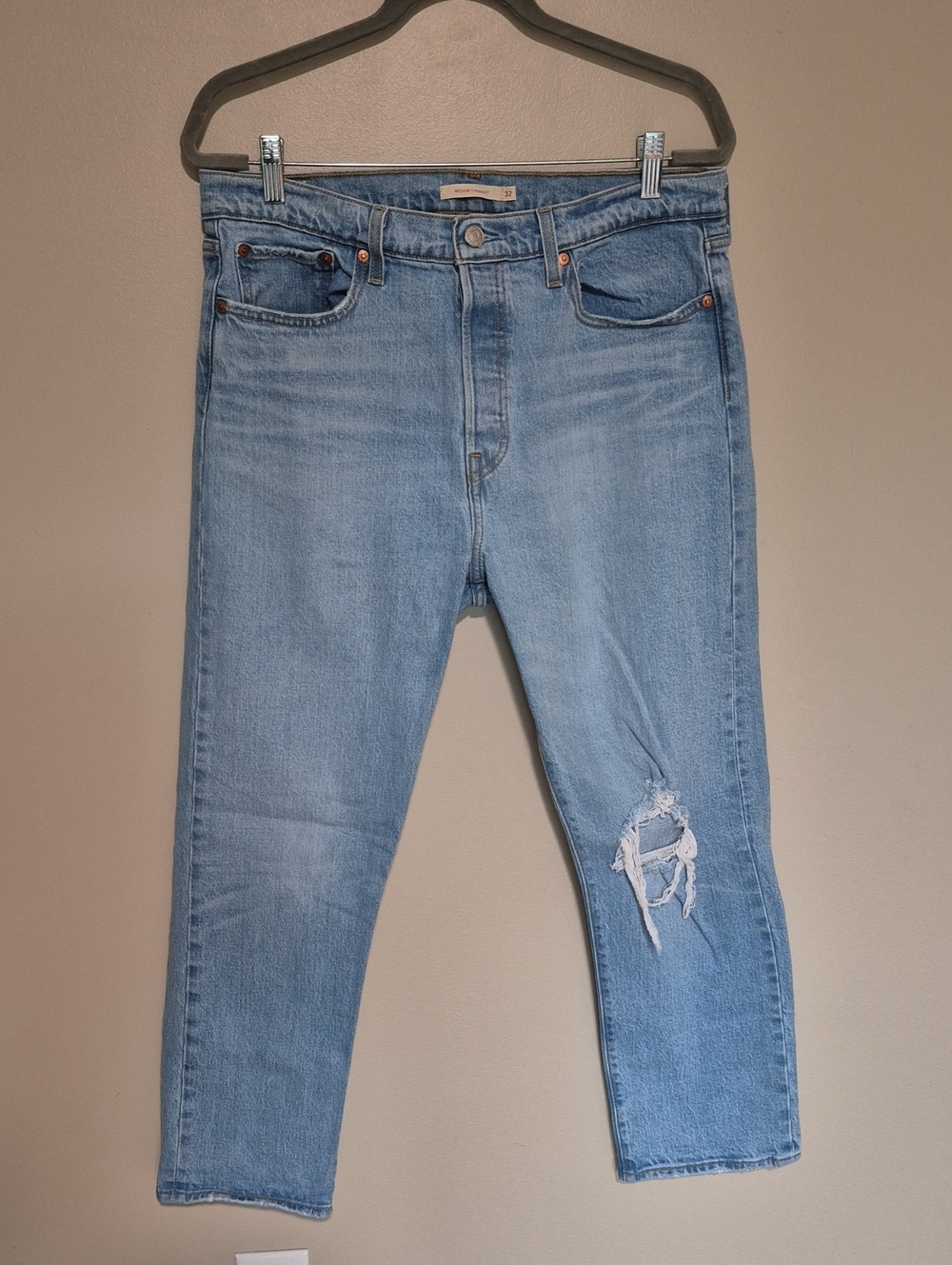 Light Blue Distressed Jeans